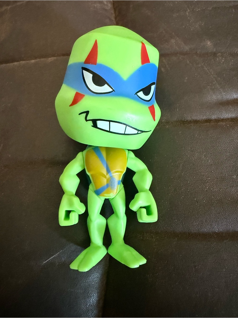 TMNT Teenage Mutant Ninja Turtle Leonardo 4.5" Action Figure Sonic Wacky Pack